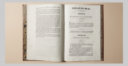 Detalle del Real Decreto para la elección de procuradores para las Cortes del Estatuto Real de 1834.