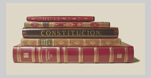 Constituciones españolas encuadernadas
